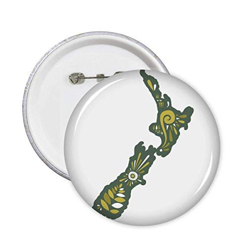 New Zealand Greenery Sunshine Island Pins Badge Button Emblem Accessory Decoration 5pcs