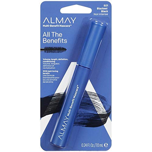 Almay One Coat Multi-Benefit Mascara  Blackest Black  0.24 Fluid Ounce by Almay