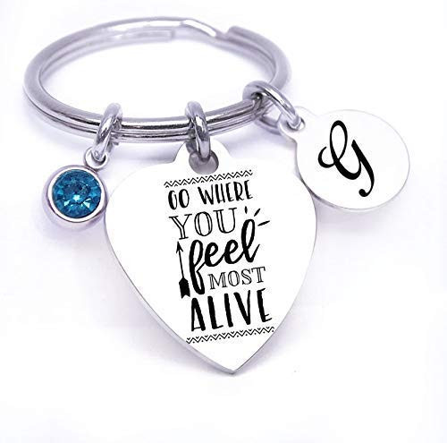 Go where you feel most alive  Adventure  Travel  Feeling alive  Keychain