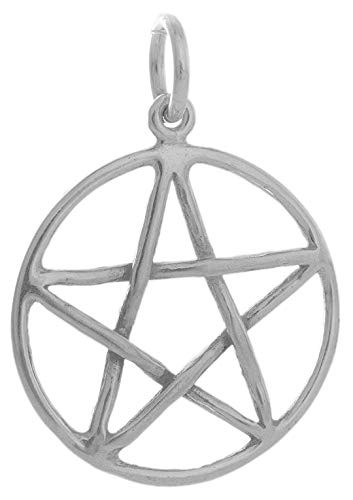 Sterling Silver Pentagram  Pentacle - Double Sided -  Pendant Only or Necklace