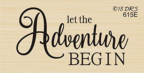 Let The Adventure Begin Greeting Rubber Stamp by DRS Designs Rubber Stamps