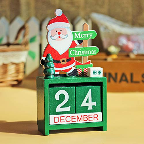 MeiBoAll Christmas Countdown Calendar  Wooden Christmas Advent Calendar  Lovely Desktop Decoration Christmas Calendar Ornament with Month Days Blocks  Santa S MeiBoAll Christmas Countdown Calendar  Wooden Christmas Advent Calendar  Lovely Desktop Decoration Christmas Calendar Ornament with Month Days Blocks  Santa S