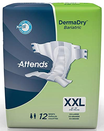 48DD50 - Attends DermaDry Bariatric Briefs XX-Large up to 70