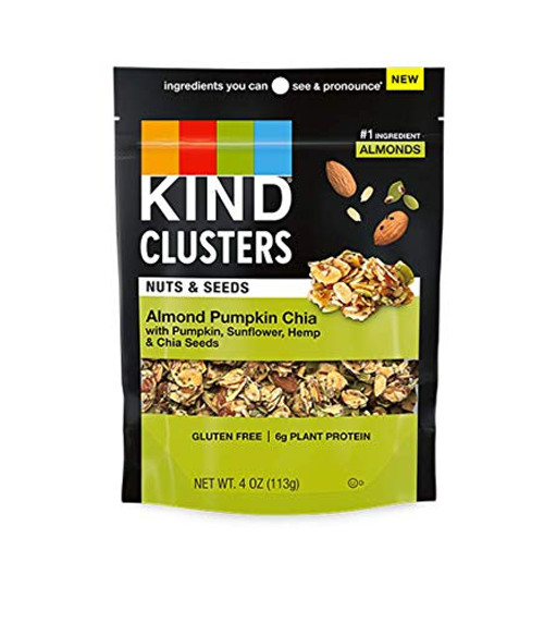 KIND Snack Nut and Seed Clusters  Almond Cashew Sunflower  Gluten Free  Low Sugar  4 Ounce Bag  8 Count