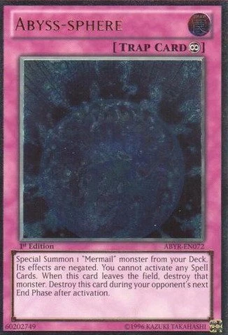 YU-GI-OH! - Abyss-Sphere  ABYR-EN072  - Abyss Rising - 1st Edition - Ultimate Rare