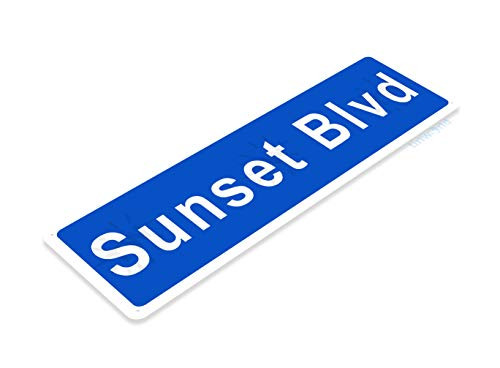 Tinworld Tin Sign Sunset BLVD Street Metal Sign Decor Los Angeles La California B910