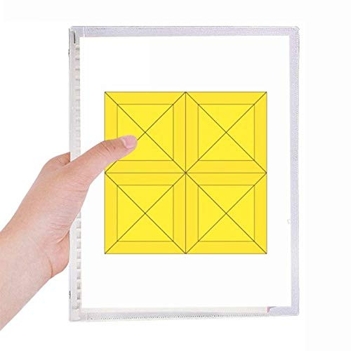 Classic Games Yellow Block Notebook Loose Leaf Diary Refillable Journal Stationery