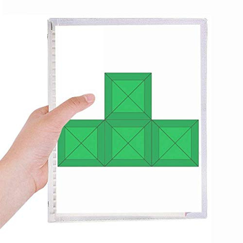 Classic Games Green Block Notebook Loose Leaf Diary Refillable Journal Stationery