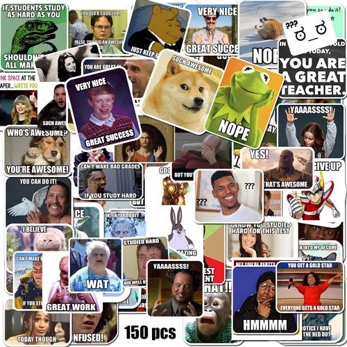 Meme Stickers Meme Reward Stickers for Teachers 150pcs No Repetition