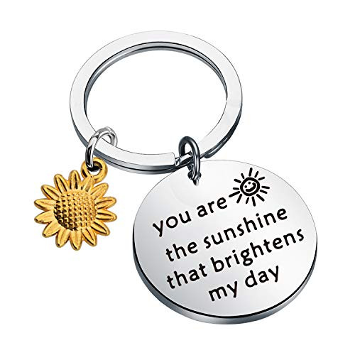 CYTING Sunflower Keychain Gift You are The Sunshine That Brightens My Day Sunshine Keychain Inspirational Jewelry Gift for Family Friend Sunshine Brightens My Day CYTING Sunflower Keychain Gift You are The Sunshine That Brightens My Day Sunshine Keychain Inspirational Jewelry Gift for Family Friend Sunshine Brightens My Day