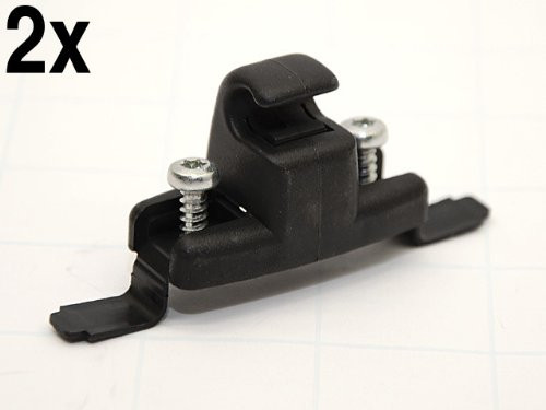 BMW e38 e39 Sun Visor Clip set  x2 clips  BLACK sunvisor bracket clamp e53 e65