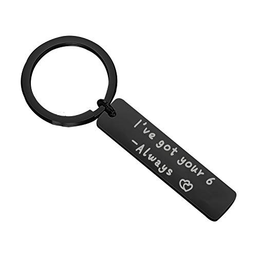 MAOFAED Police Gift I ve Got Your 6 Always Keychain Military Wife Gift Support Law Enforcement Keyring Love My Police Officer Gift Got Your 6 Black MAOFAED Police Gift I ve Got Your 6 Always Keychain Military Wife Gift Support Law Enforcement Keyring Love My Police Officer Gift Got Your 6 Black