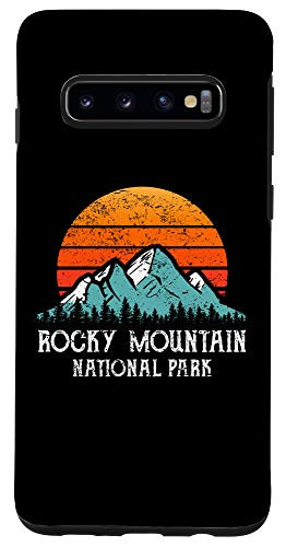 Galaxy S10 Rocky Mountain National Park Retro Sun 70s 80s Case
