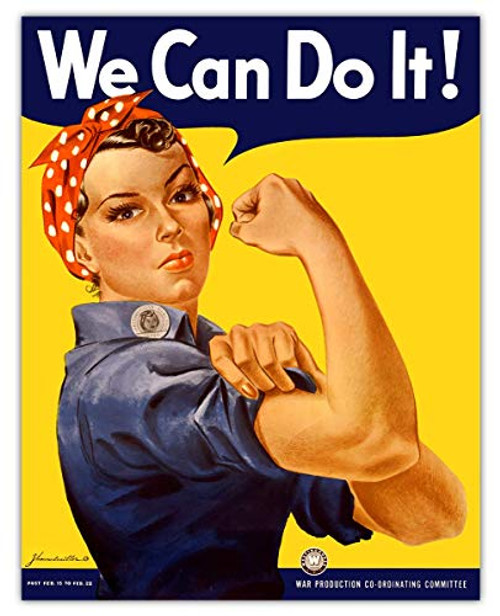 We Can Do It Inspirational Wall Art  Unique  11x14  Unframed Motivational Wall Art For Home  and  Office Decor - Vintage Rosie The Riveter Poster Wall Decor Gift Idea