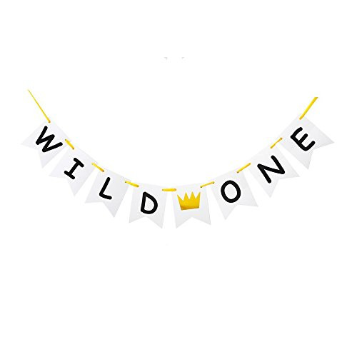 Wild One Banner, Baby Boy/Girls' 1st Party Decorations, First Birthday Sign Wild One Banner, Baby Boy/Girls' 1st Party Decorations, First Birthday Sign