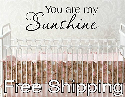 You are my sunshine - vinyl wall sticker decal baby nursery children decor quotes