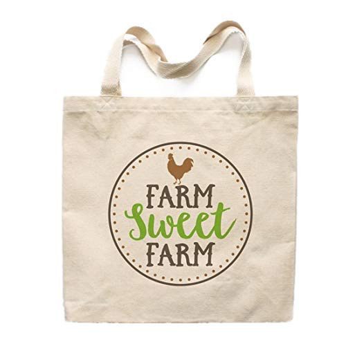 Farmers Market Tote Bag  Farm Sweet Farm Tote Bag  Farm Market Tote Bag  Canvas Market Bag  Shopping Bag  Reusable Grocery Bag