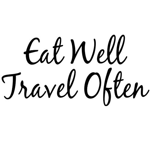 VWAQ- Eat Well Travel Often - Dining Room Wall Decals Eat - Kitchen Vinyl Wall Lettering -18107