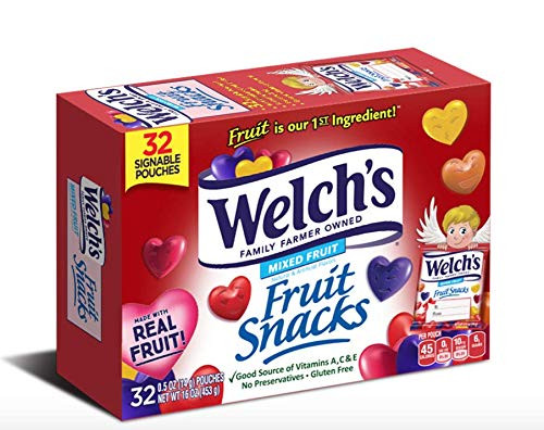 Welch s Mixed Fruit Snack Pouches with Valentine