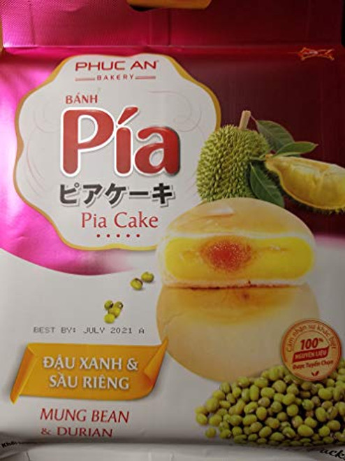 Banh Pia - Pia Cake  Mung Bean  and  Durian  with Salted Egg Yolk