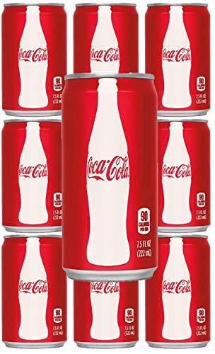 Coke Mini Cans  7.5 Oz  Pack of 10