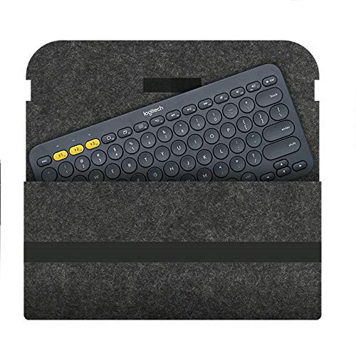 GFANSY Keyboard Sleeve for Logitech K380 Bluetooth Multi-Device Wireless Keyboard  Felt Travel Sleeve Bag Case  Not Included Keyboard  for Logitech K380  Felt- Deep Grey