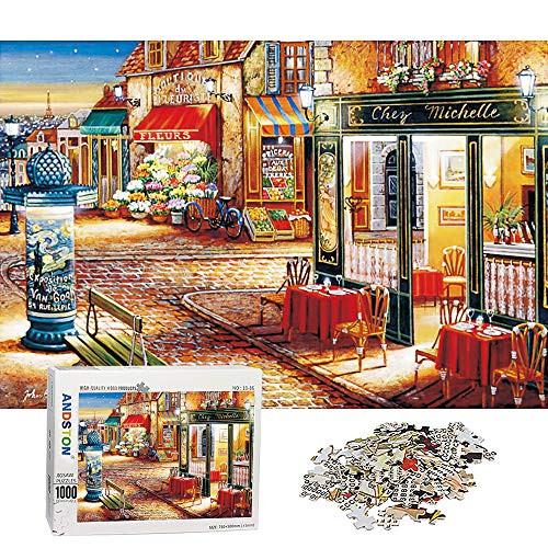 Jigsaw Puzzles for Adults 1000 Piece Puzzle for Adults 1000 Piece - Romantic Street - 1000 Piece Puzzle Large Wooden Puzzles Kids Educational Game Toys Gift for Home Wall Decoration
