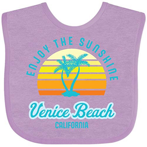 Inktastic Summer Enjoy The Sunshine Venice Beach Baby Bib Lavender 3a828