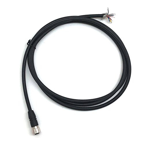 VELLEDQ Industrial Field-wireable M12 Sensor Connector 12-Pin Female Adaptor Plug Fittings with 2M / 79 inch PUR Shielded Cable