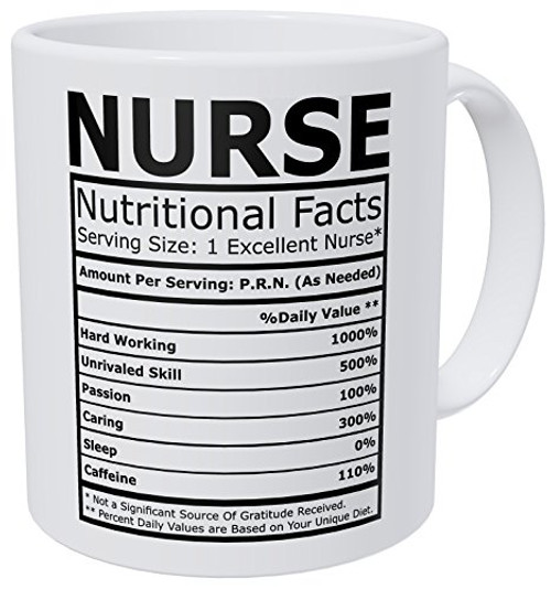 Wampumtuk Nurse Nutritional Facts Funny Coffee Mug 11 Ounces Inspirational And Motivational Wampumtuk Nurse Nutritional Facts Funny Coffee Mug 11 Ounces Inspirational And Motivational