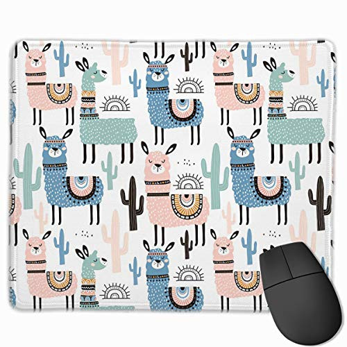 Gaming Mouse Pad Llama Cactus Mice Pad Mat  Non-Slip Rubber Base Mousepad for Laptop Computer PC