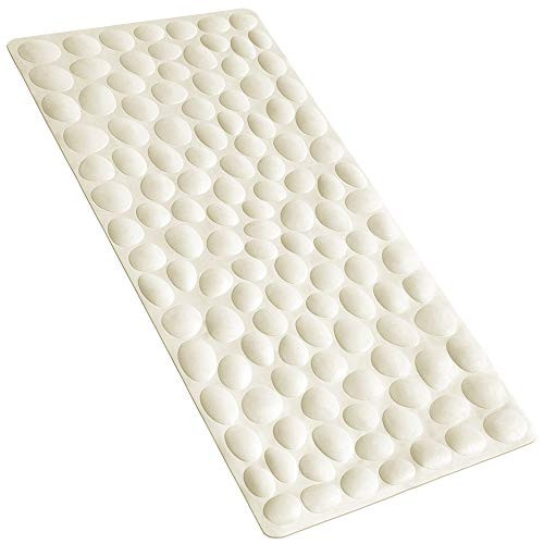 OTHWAY Non-Slip Bathtub Mat Soft Rubber Bathroom Bathmat with Strong Suction Cups  Beige