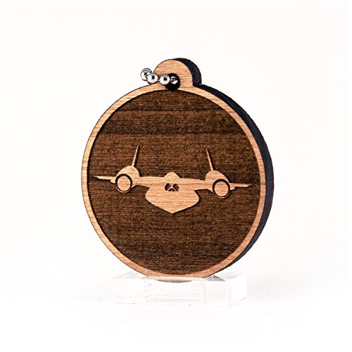 Sunset Design Lab SR-71 Blackbird for USAF Air Force Military Planes Jets Wood Laser Cut Keychain Charm Ornament