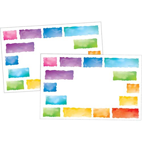 Really Good Stuff Rainbow Building Blocks Labels 36 Pack