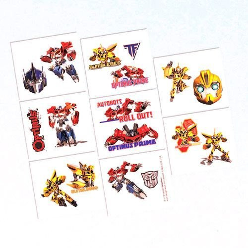Amscan Mighty Transformers Birthday Party Temporary Tattoos Favor (16 Pack), 2" x 1", Multicolor