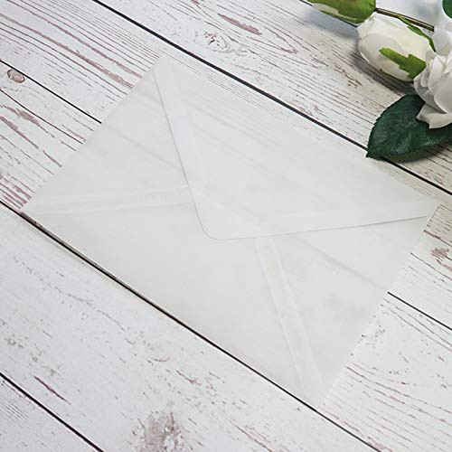 25 PCS A7 Translucent Paper Vellum Envelopes 5.35 x 7.7 inches  Perfect for 5x7 Weddings Invitation Cards Birthday Greeting Invite