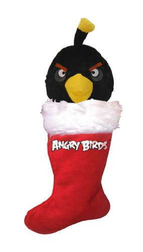 Angry Birds Christmas Plush Stocking, Black Bird