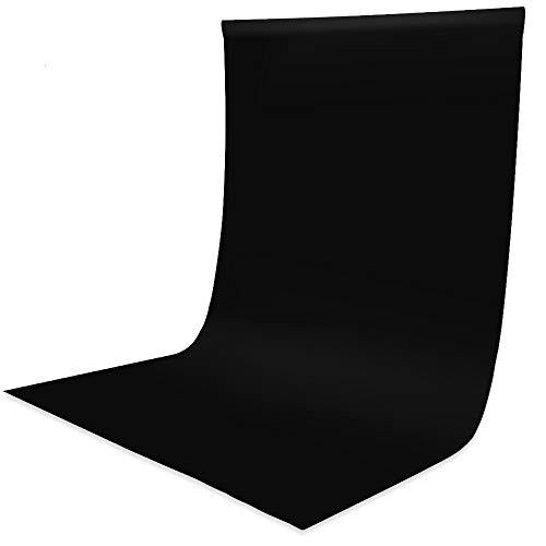 KNGKILQN Black Backdrop Photography Background - 5x8ft Black Screen Photography Backdrop for Photoshoot Video Recording Photo Background