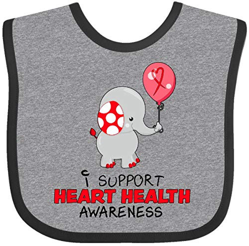 Inktastic I Support Heart Health Awareness- Baby Bib Heather and Black 2e76b Inktastic I Support Heart Health Awareness- Baby Bib Heather and Black 2e76b