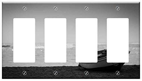 Switch Plate 4 Gang Rocker GFCI - Boat Ocean Travel Ship Sea Switch Plate 4 Gang Rocker GFCI - Boat Ocean Travel Ship Sea
