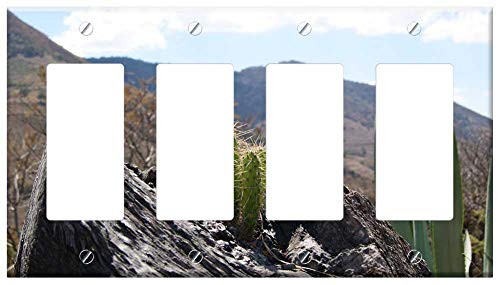 Switch Plate 4 Gang Rocker GFCI - Mountain Nature Landscape Outdoors Travel Desert Switch Plate 4 Gang Rocker GFCI - Mountain Nature Landscape Outdoors Travel Desert