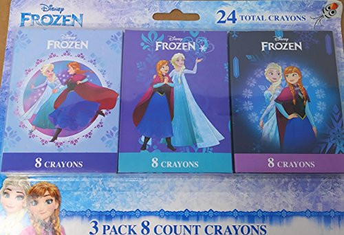 Back to School Toddler Pre-school Elementary School Supplies Crayons Disney Princess Elsa Frozen (2 Piece set) Crayon