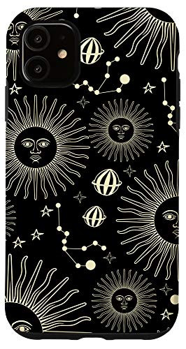 iPhone 11 Moon Sun Star Space Pattern Cell Phone Cover Gift for Adults Case