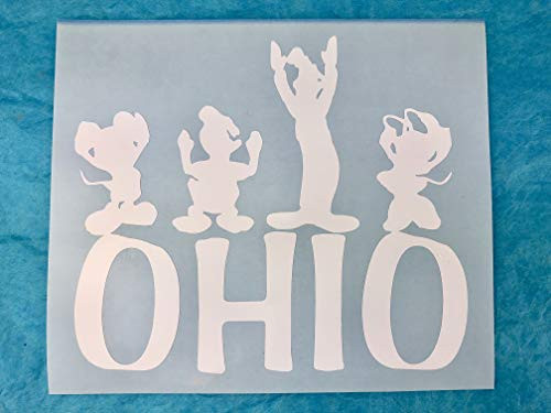Disney  Ohio State  White  Vinyl Decal  New  Gift