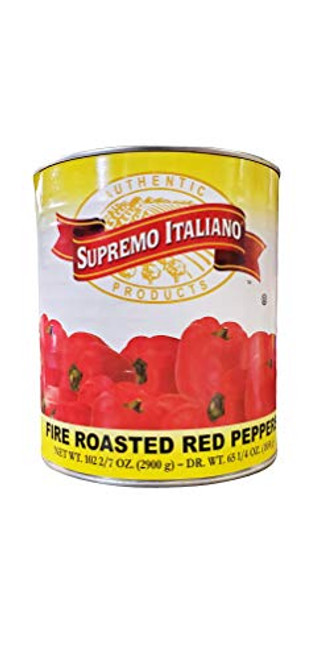 Supremo Italiano  Fire Roasted Red Peppers 102 Oz.
