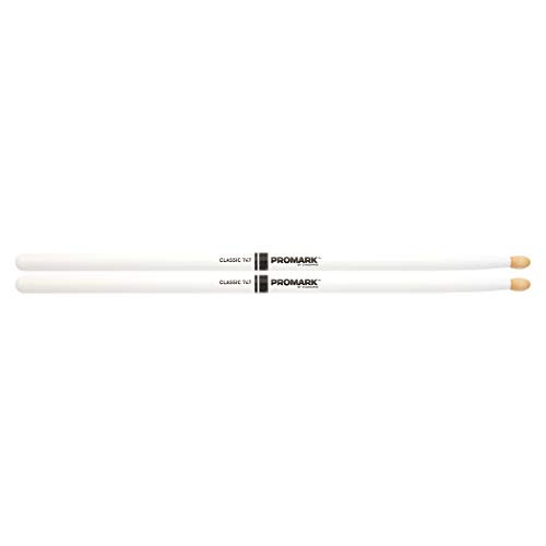 Promark American Hickory Classic 747 Drumsticks  Acorn Tip  White - Single Pair