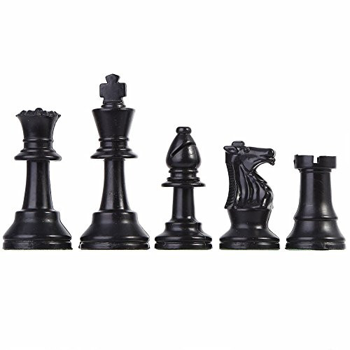 Asixx Chessmen Set  Chess Game Chess Tournament Set  Tournament Chess Set Plastic Chessmen Set International Chess Game Complete Chessmen Set Black and White  Medium 64mm