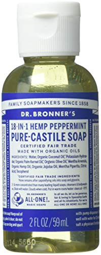 Dr Bronners  Soap Liquid Castile Peppermint  2 Fl Oz