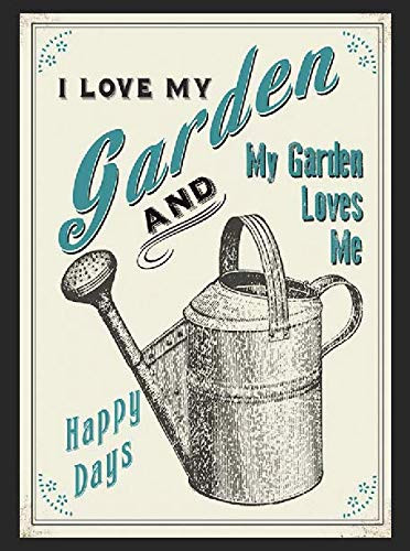 ZMKDLL Love My Garden She Shed Bar Metal Sign Plaque Garden Garage Pub Decor