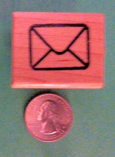 Tiny Envelope - Wood Mounted Rubber Stamp - Rubber Stamp Wood Carving Blocks